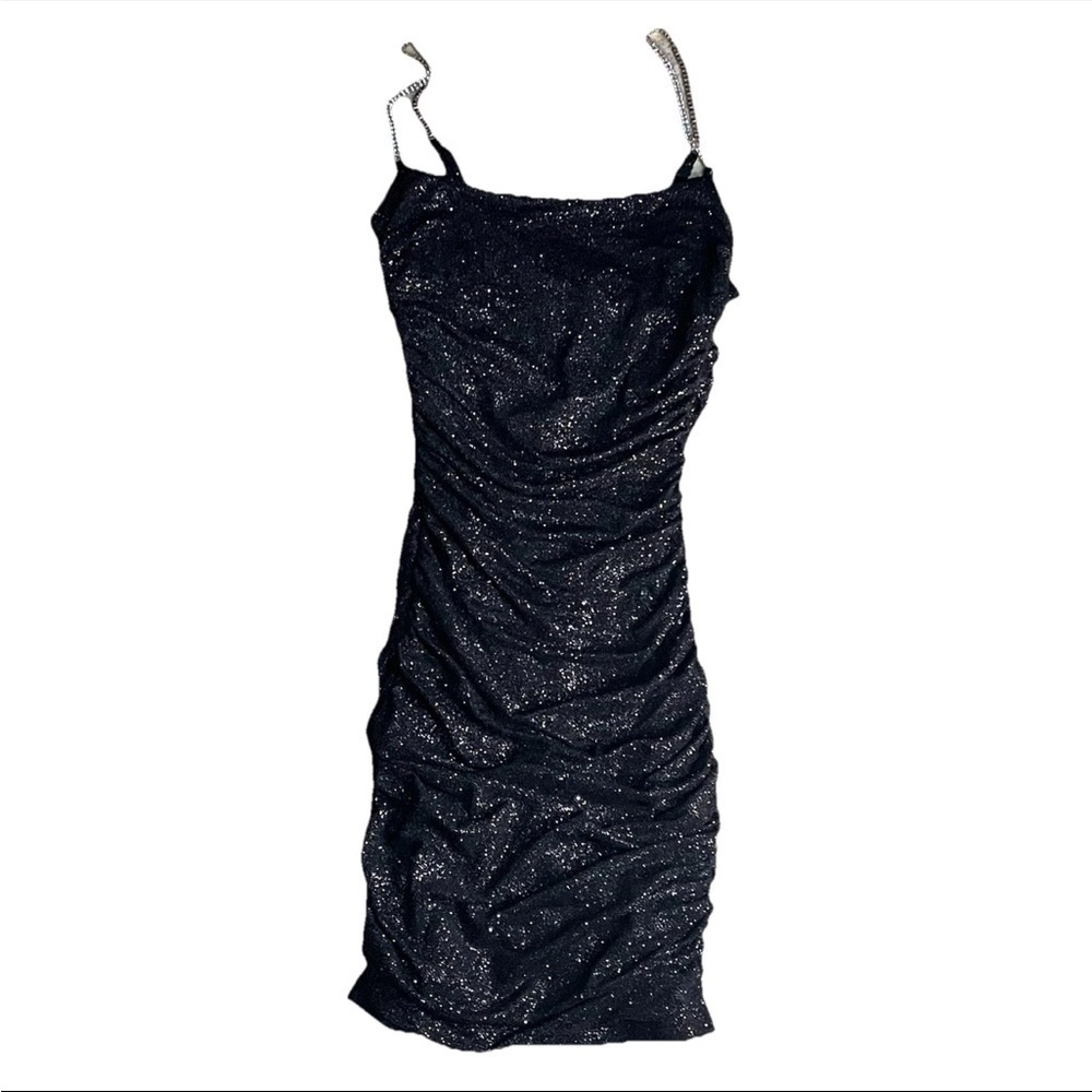Symphony Black Sparkle Mini Dress